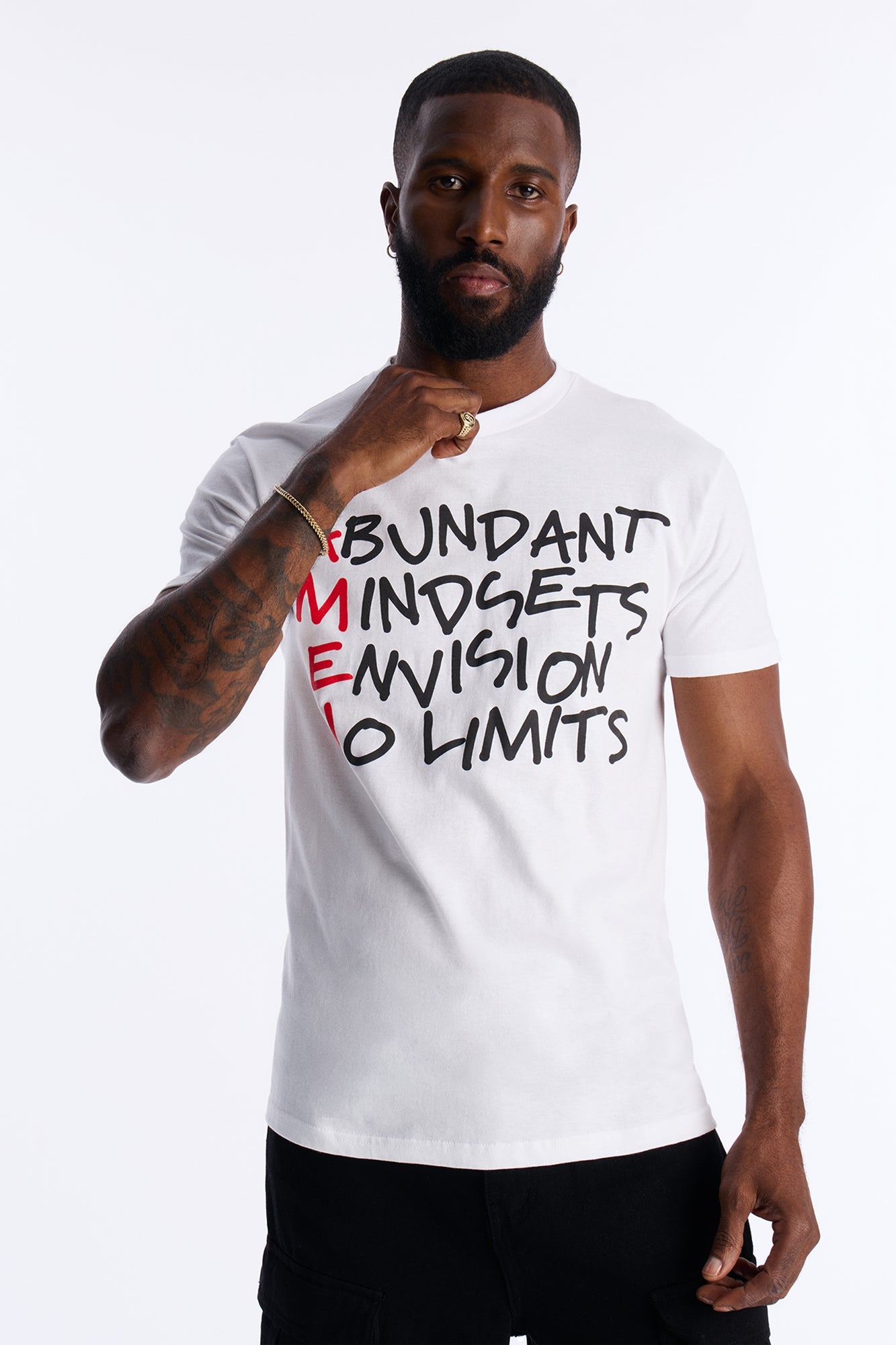 Abundant Mindsets Short Sleeve Tee - White