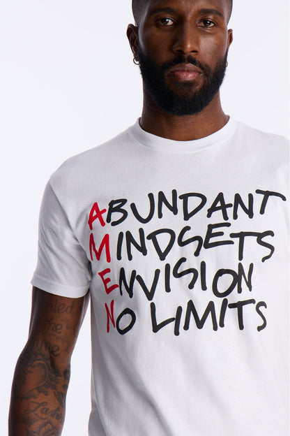 Abundant Mindsets Short Sleeve Tee - White