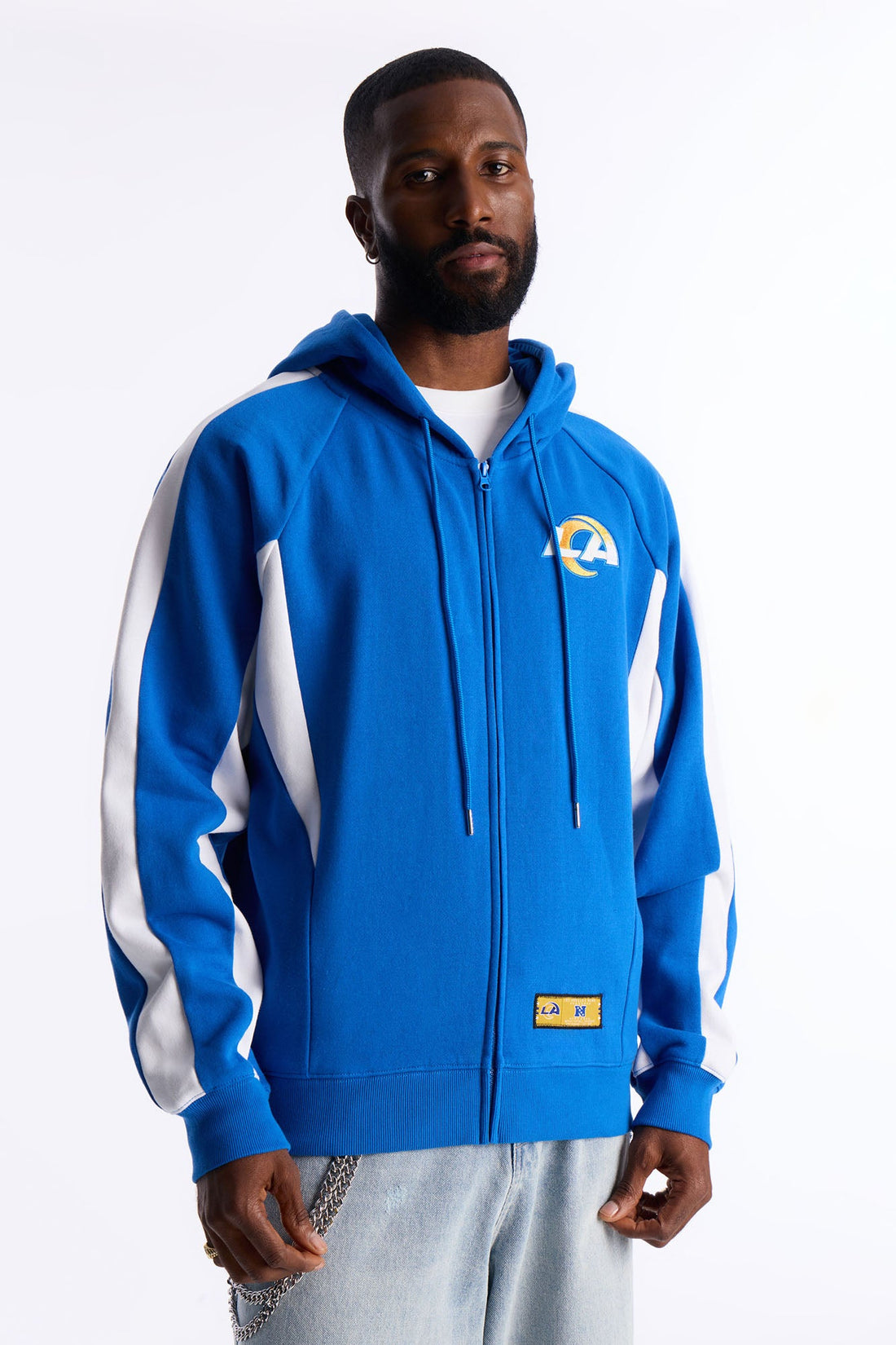 Rams Monster Oversized Zip Up Hoodie - Blue
