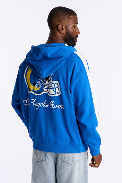Rams Monster Oversized Zip Up Hoodie - Blue