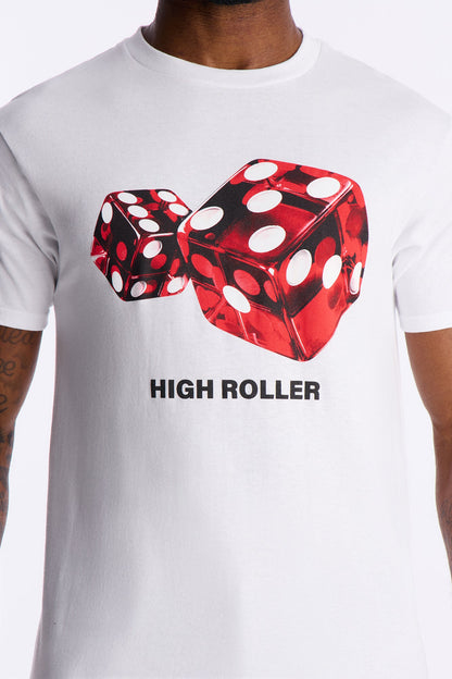 High Roller Suite Short Sleeve Tee - White