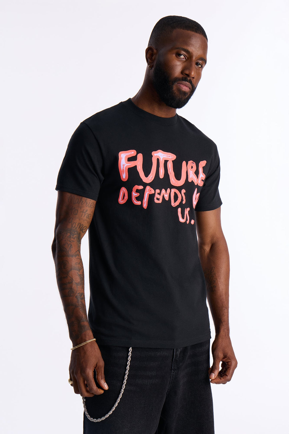 Future Depends On Us Short Sleeve Tee - Black