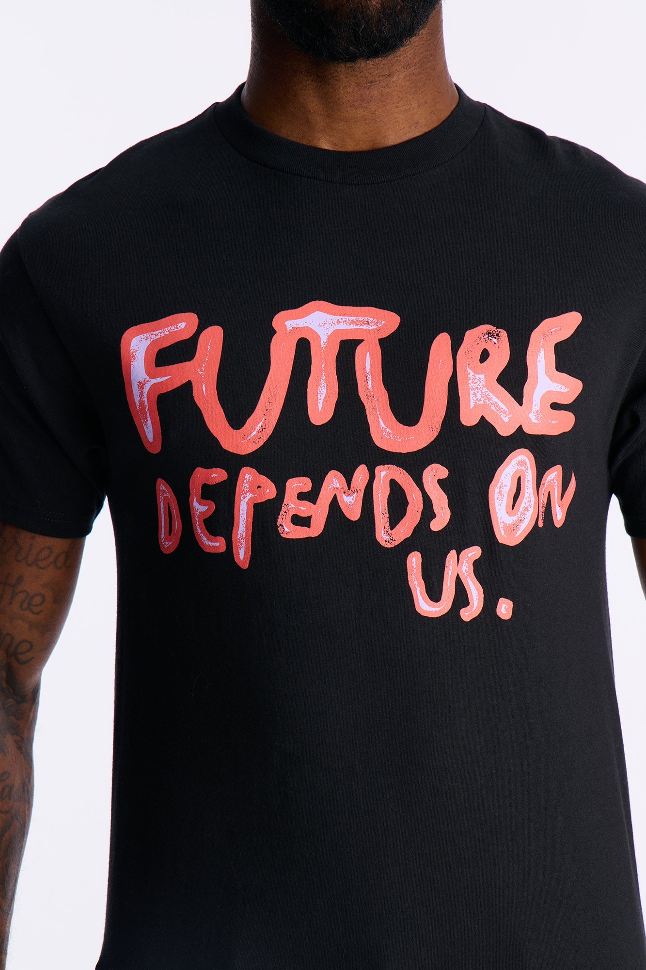 Future Depends On Us Short Sleeve Tee - Black