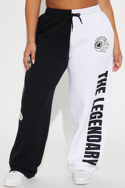 Von Dutch Legendary Wide Leg Pant - Black/combo
