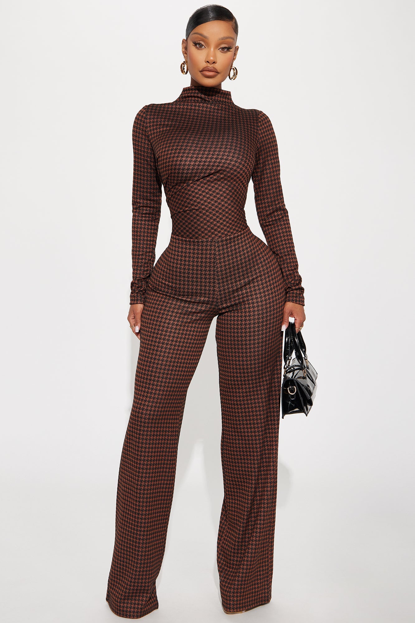 Pulling Up To Work Jumpsuit - Rust/combo