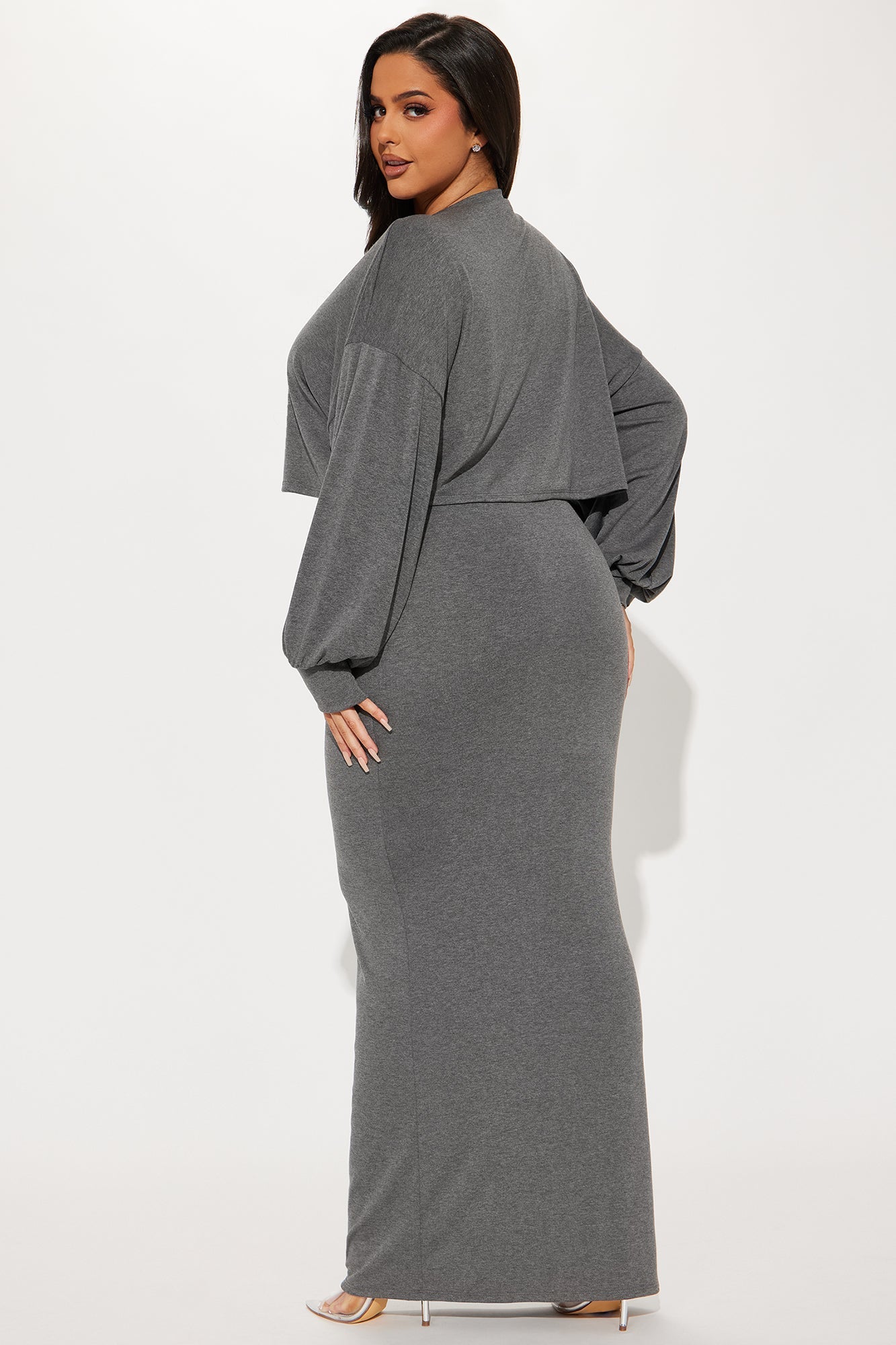 Weekend 2 Piece Maxi Dress Set - Charcoal