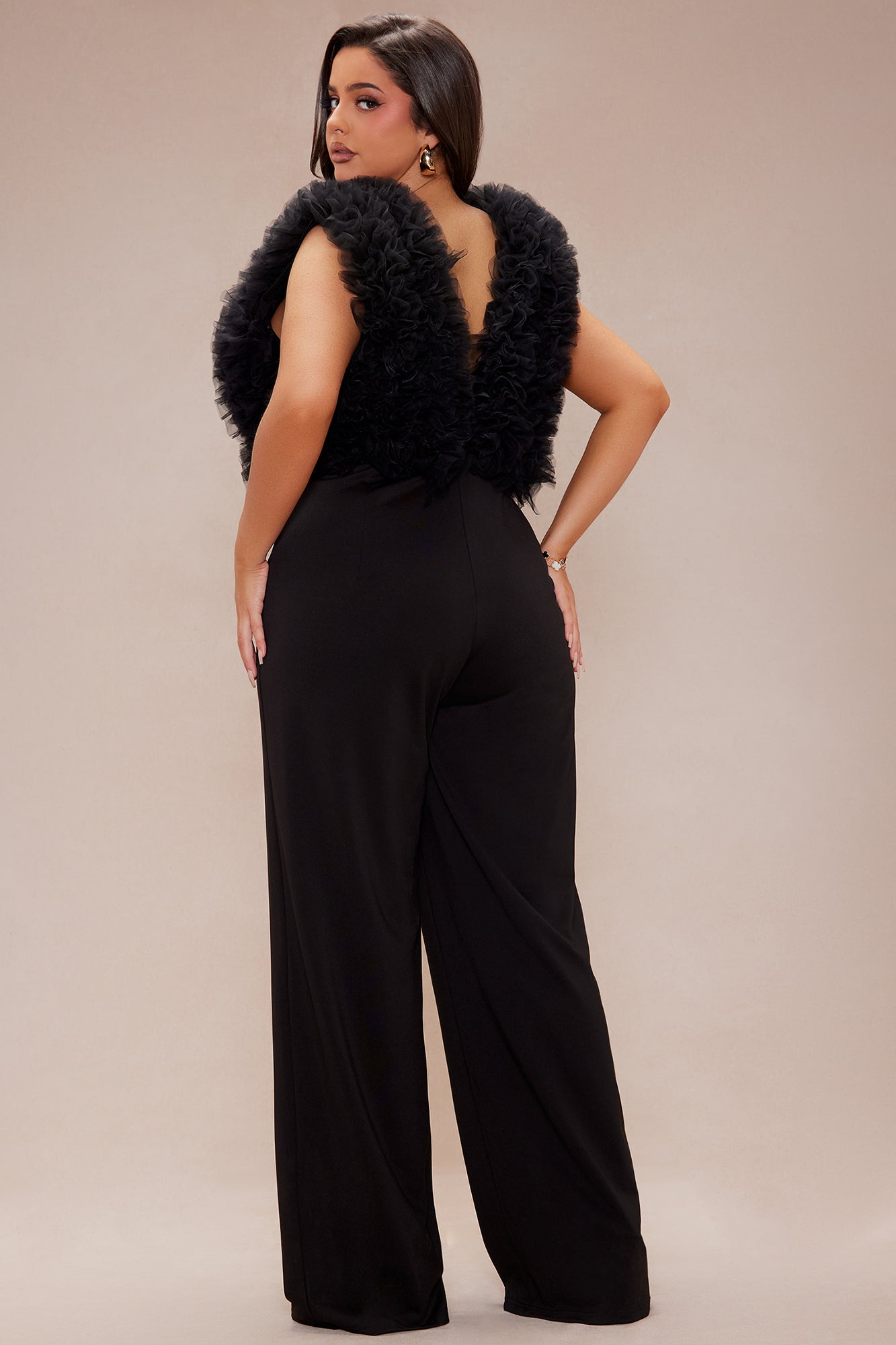 Josefina Tulle Jumpsuit - Black