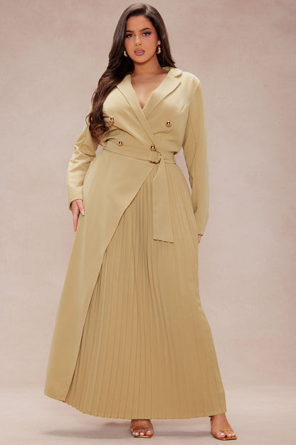 Tiffani Twill Maxi Dress - Camel