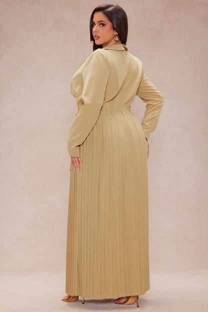 Tiffani Twill Maxi Dress - Camel