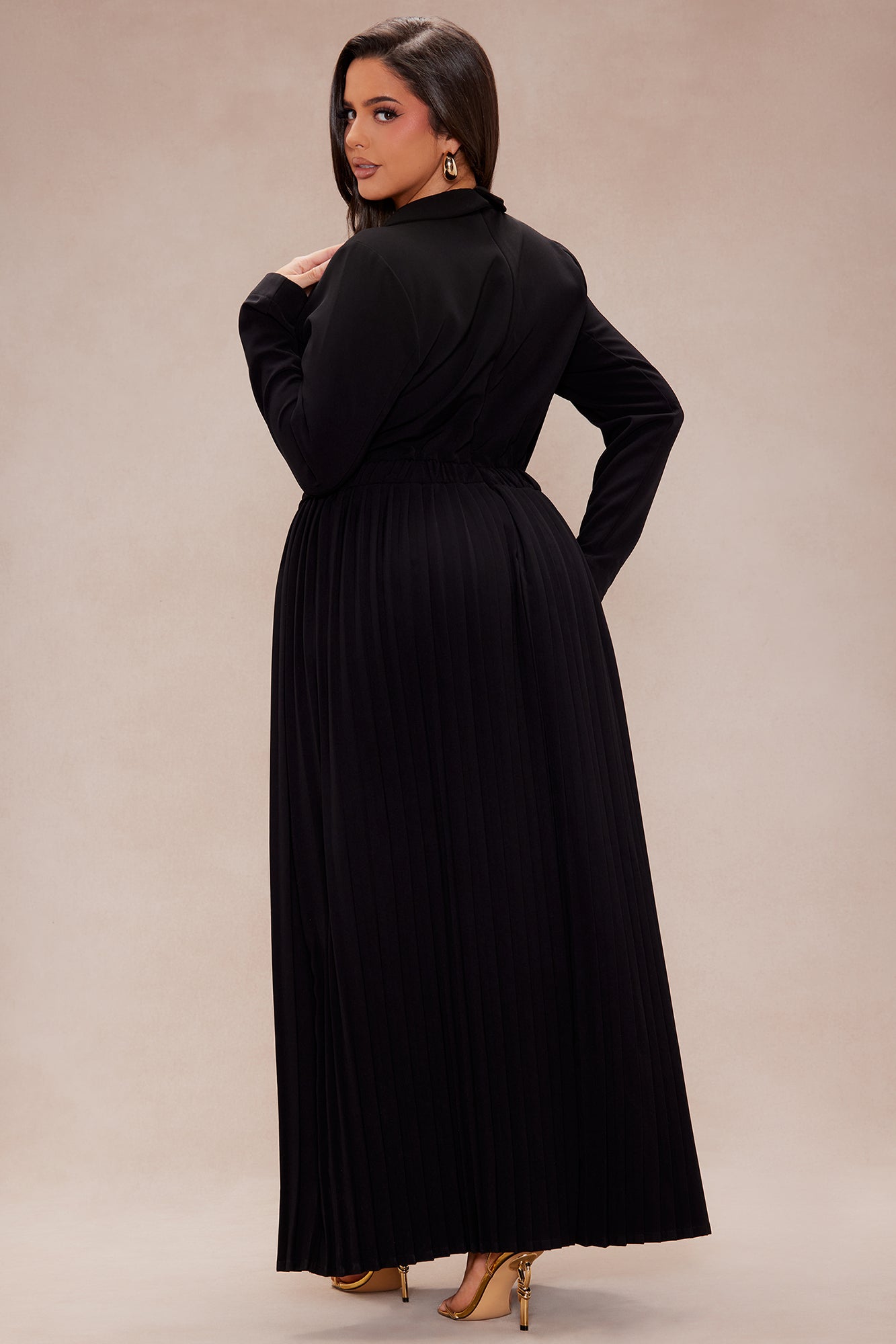 Tiffani Twill Maxi Dress - Black