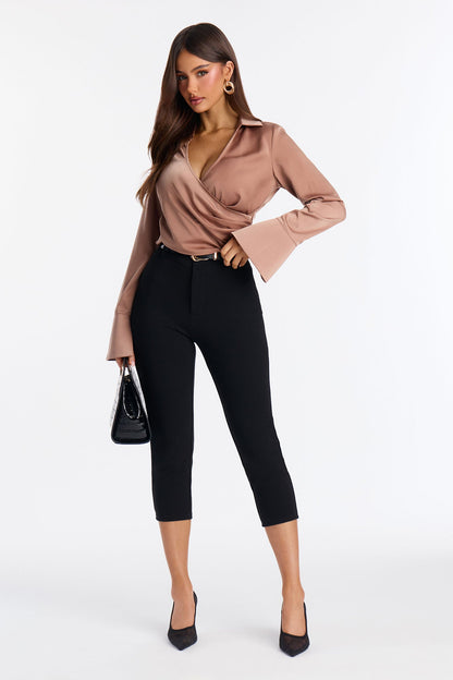 Under One Condition Crepe Capri Pant - Black