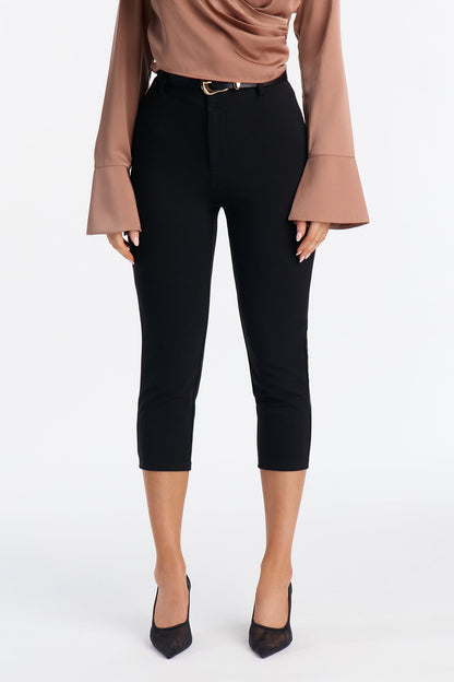 Under One Condition Crepe Capri Pant - Black