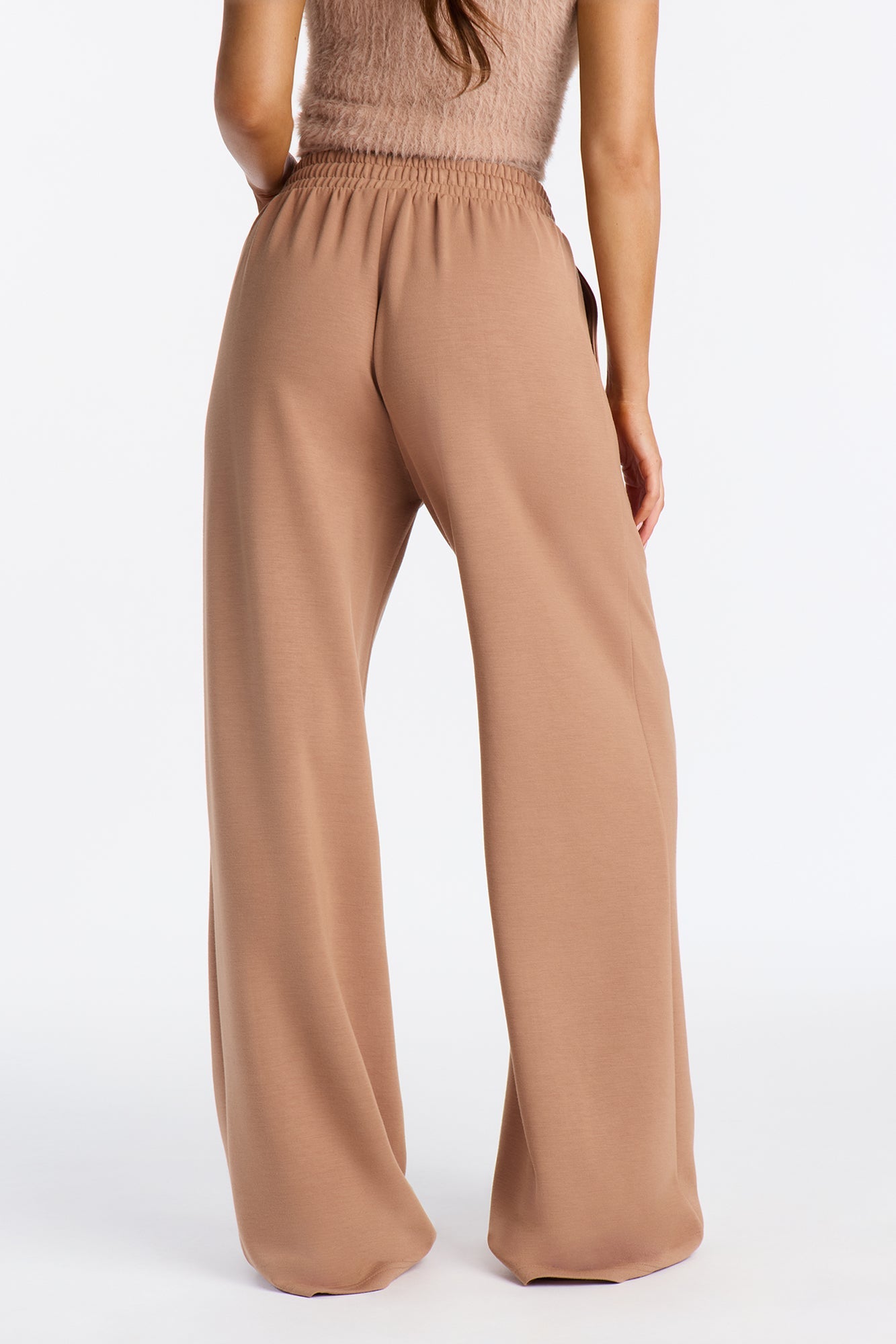 Soft Side Wide Leg Sweatpants - Mocha