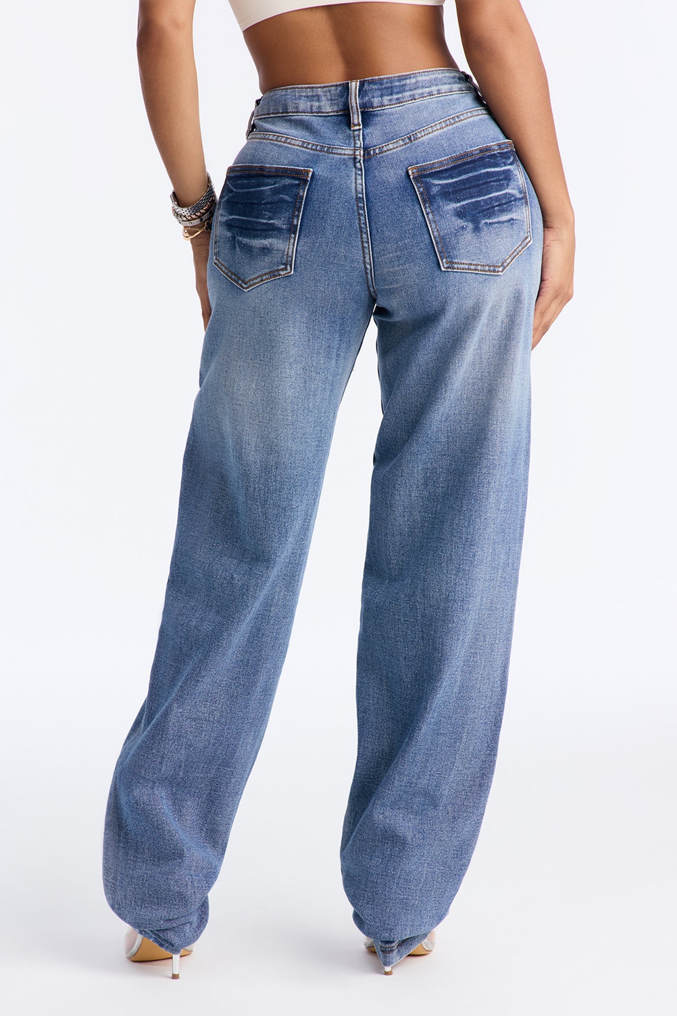 San Vicente Stacked Straight Leg Jeans - Dark Wash
