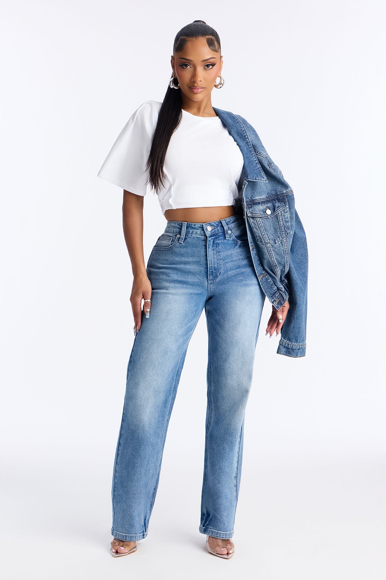 Everyday Favorite Stretch Straight Leg Jeans - Medium Wash