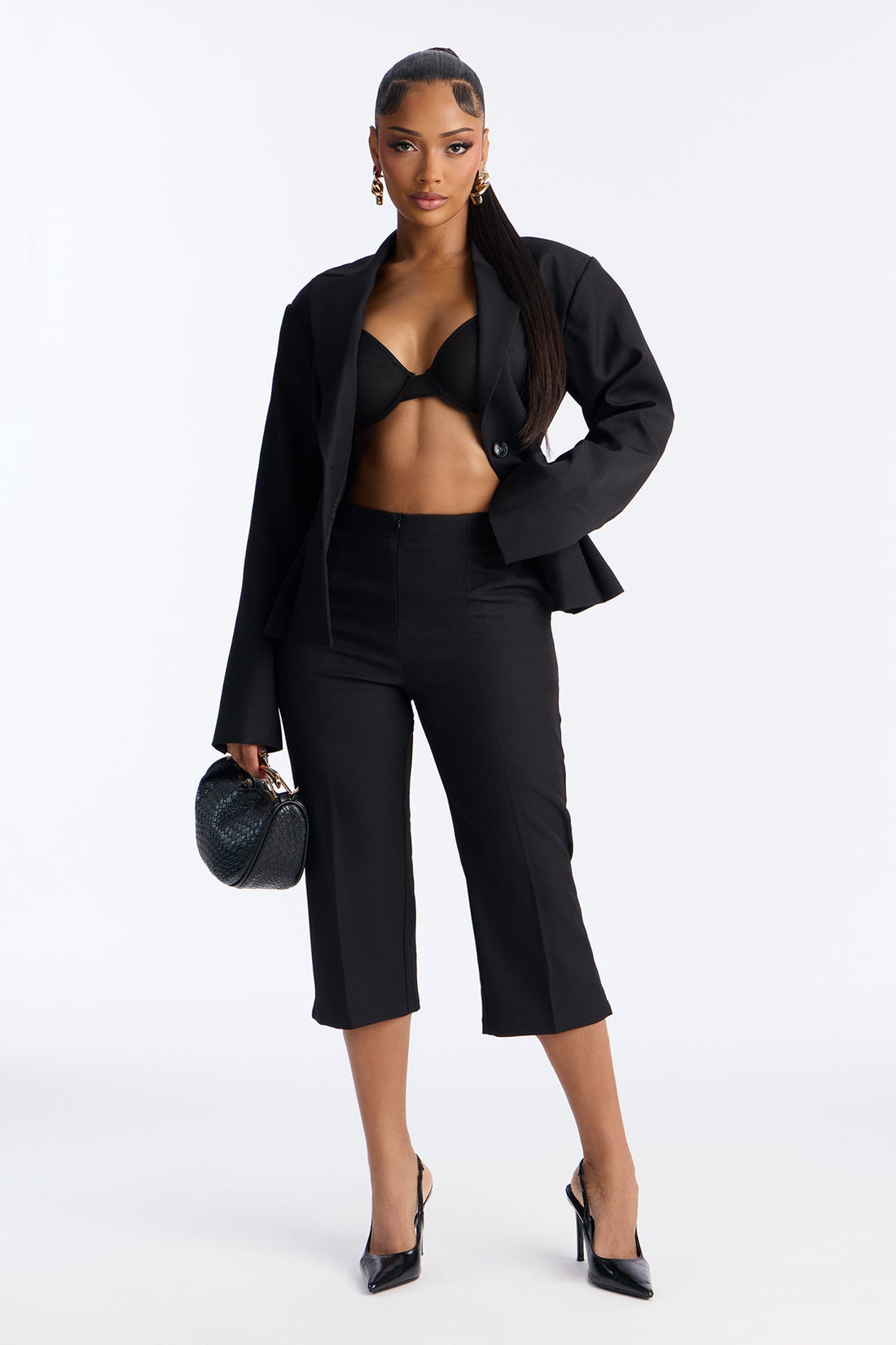 In The Moment Capri Trouser Pant 19″ - Black