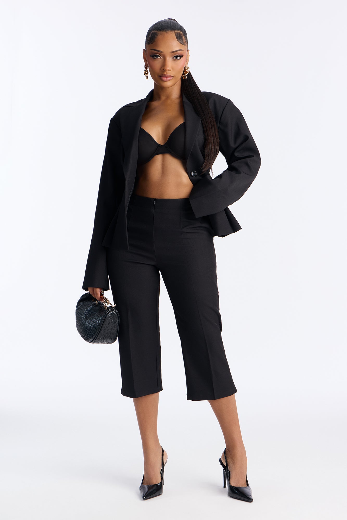 In The Moment Capri Trouser Pant 19″ - Black