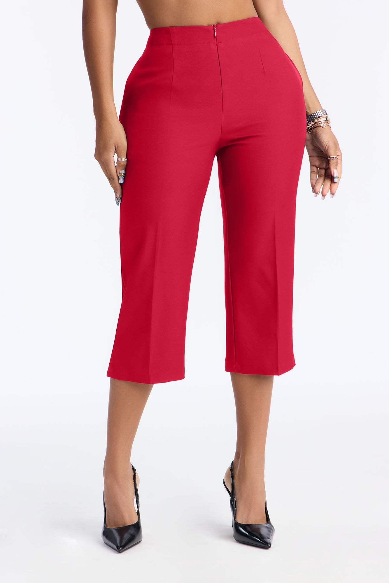 In The Moment Capri Trouser Pant 19″ - Red