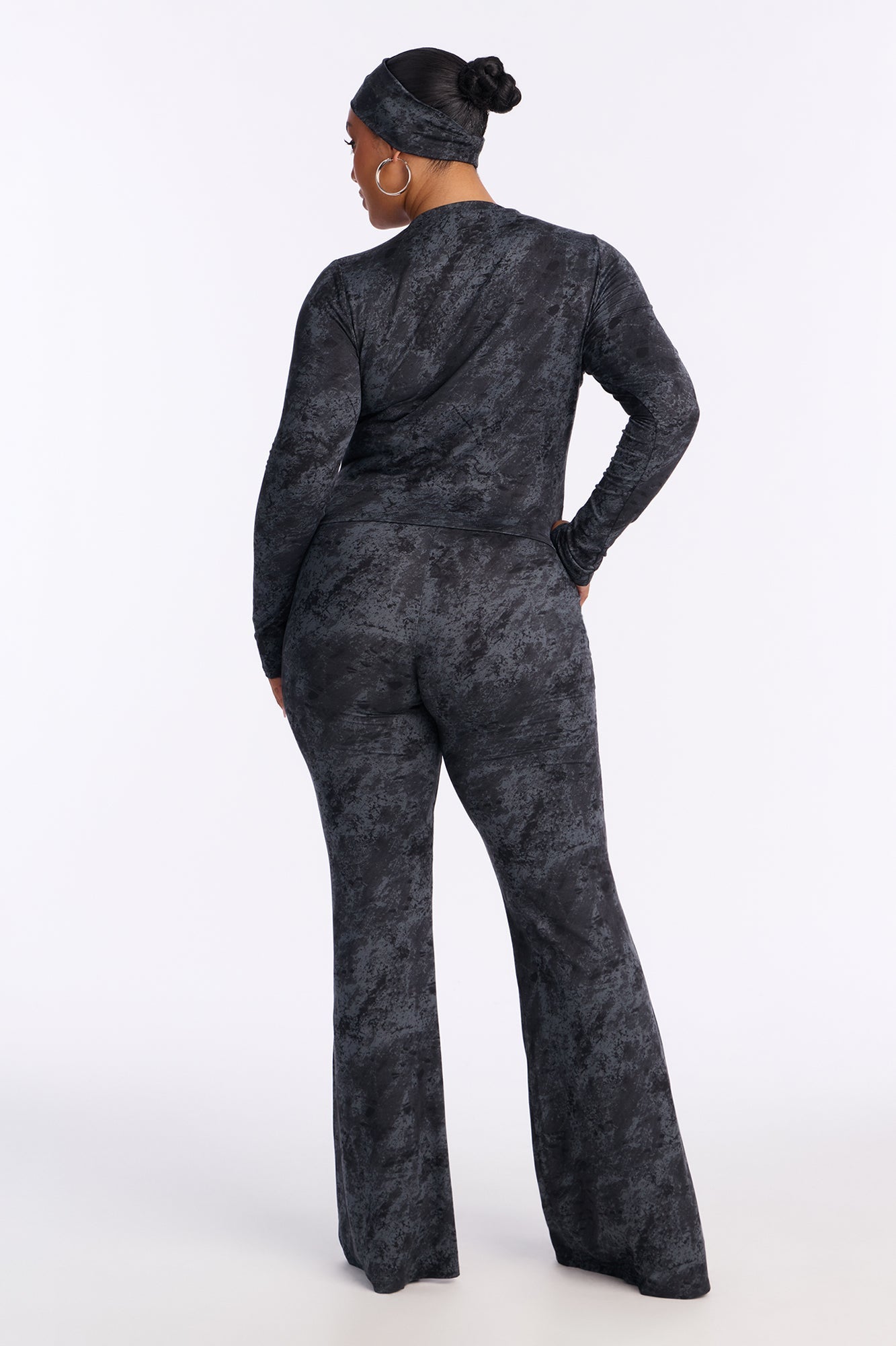 Penelope 3 Piece Flare Pant Set - Black