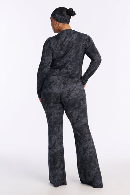 Penelope 3 Piece Flare Pant Set - Black