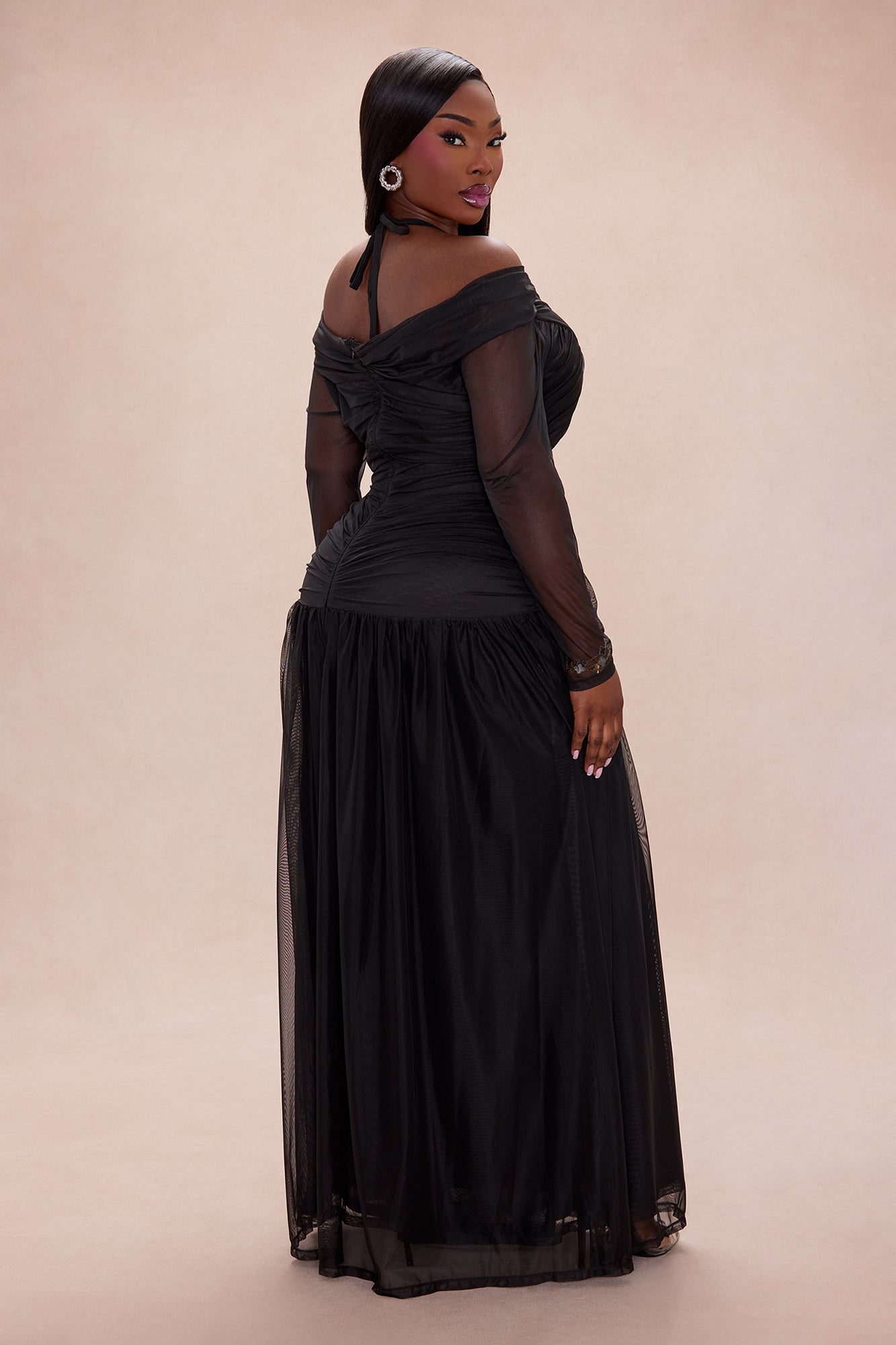 Born Bold Mesh Maxi Dress - Black