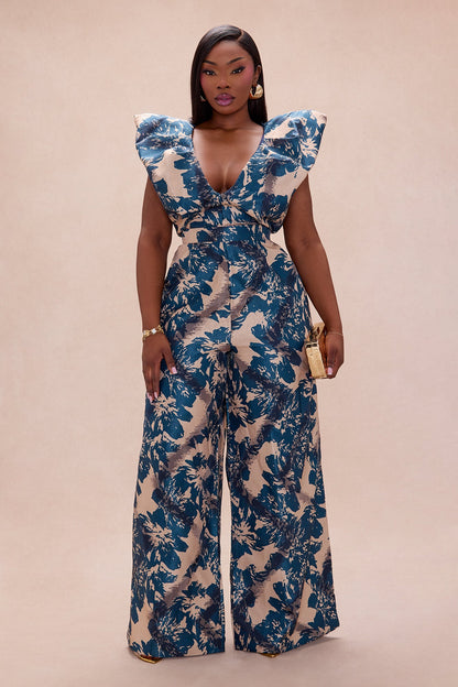Karmina Jumpsuit - Navy/combo