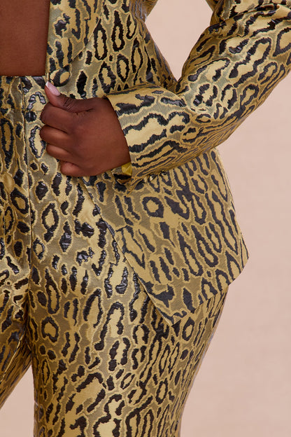 Kassandra Leopard Blazer Suit Set - Leopard