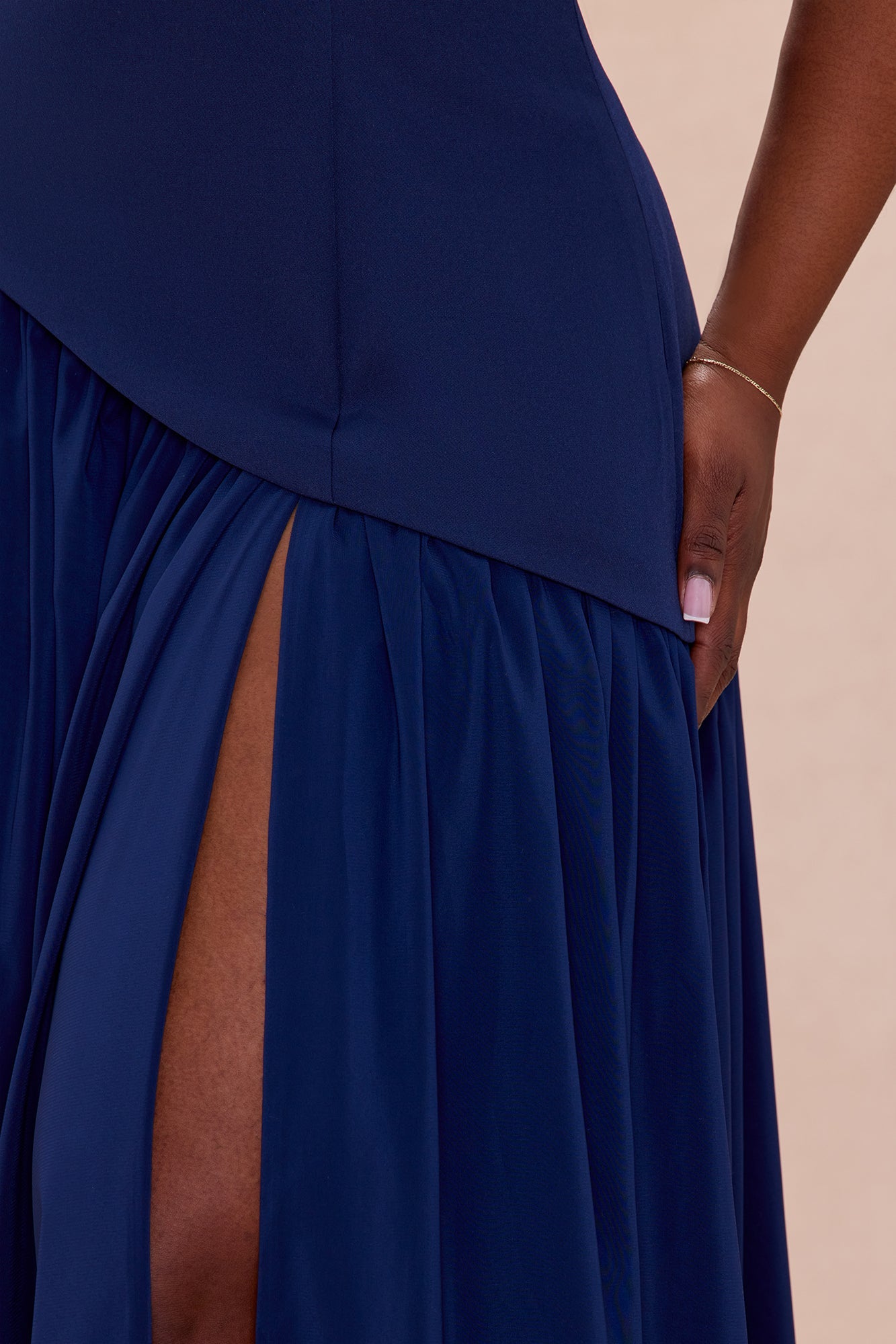 Romantic Dreams Strapless Maxi Gown - Navy