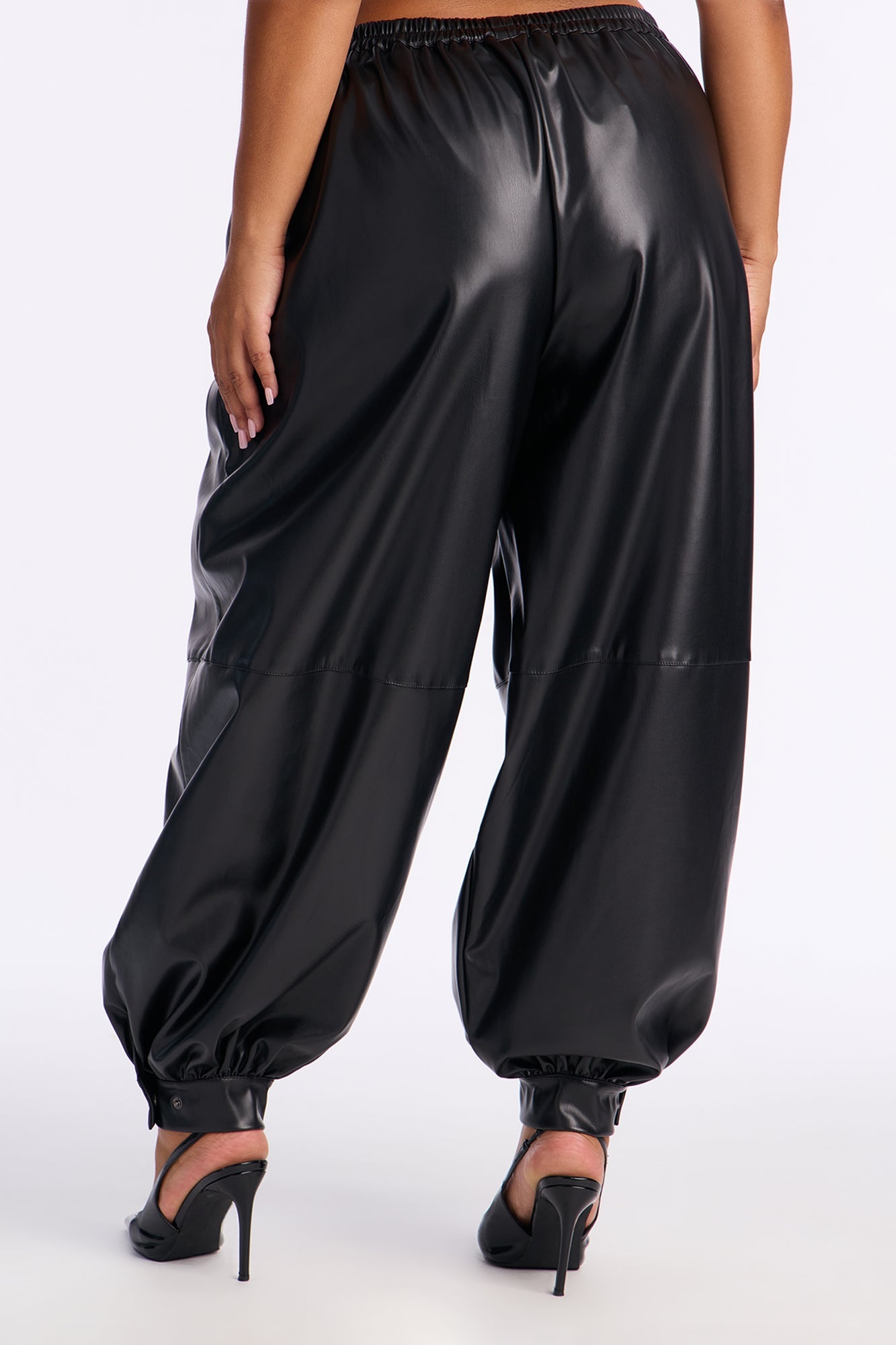 Studio Time Faux Leather Joggers 28″ - Black