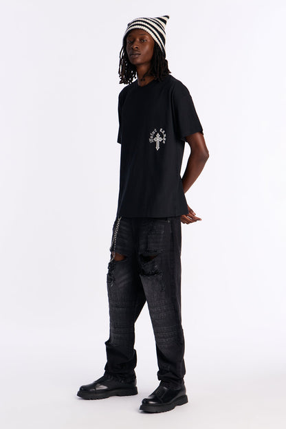 Cross My Heart And Hope To Live Short Sleeve Tee - Black