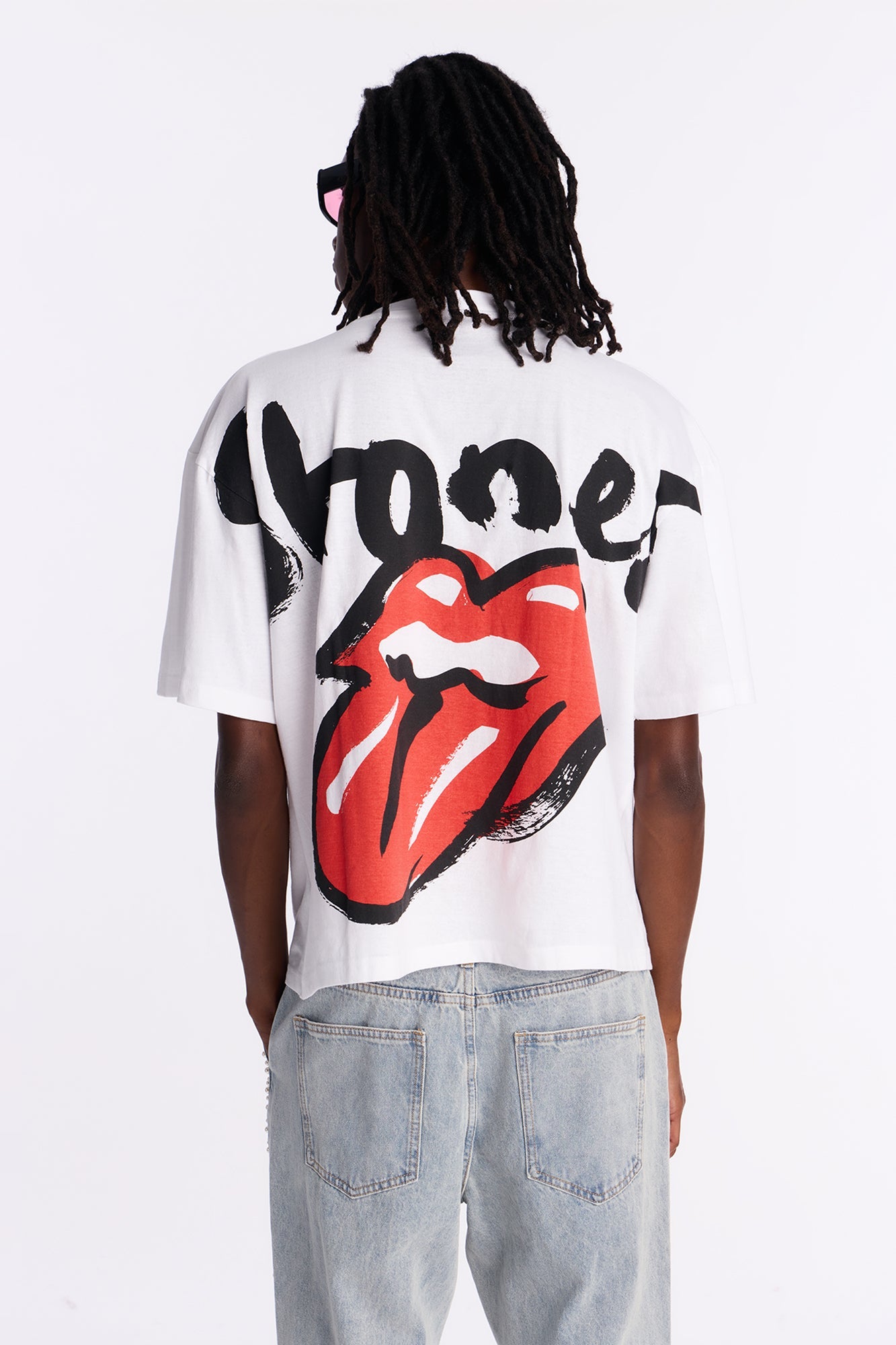 The Rolling Stones Icon Oversized Short Sleeve Tee - White