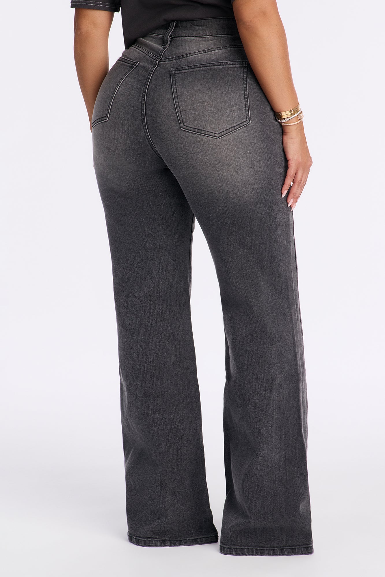 Upper West High Rise Stretch Flare Jeans - Grey/Smoke