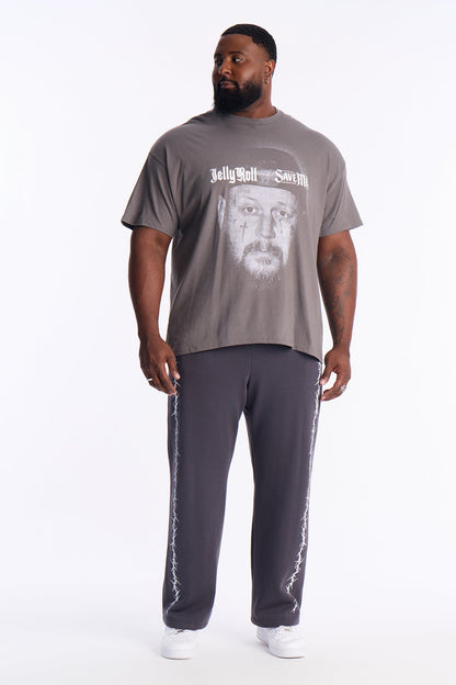 Thorns On My Side Baggy Sweatpants - Charcoal
