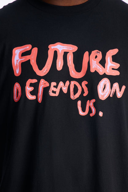 Future Depends On Us Short Sleeve Tee - Black