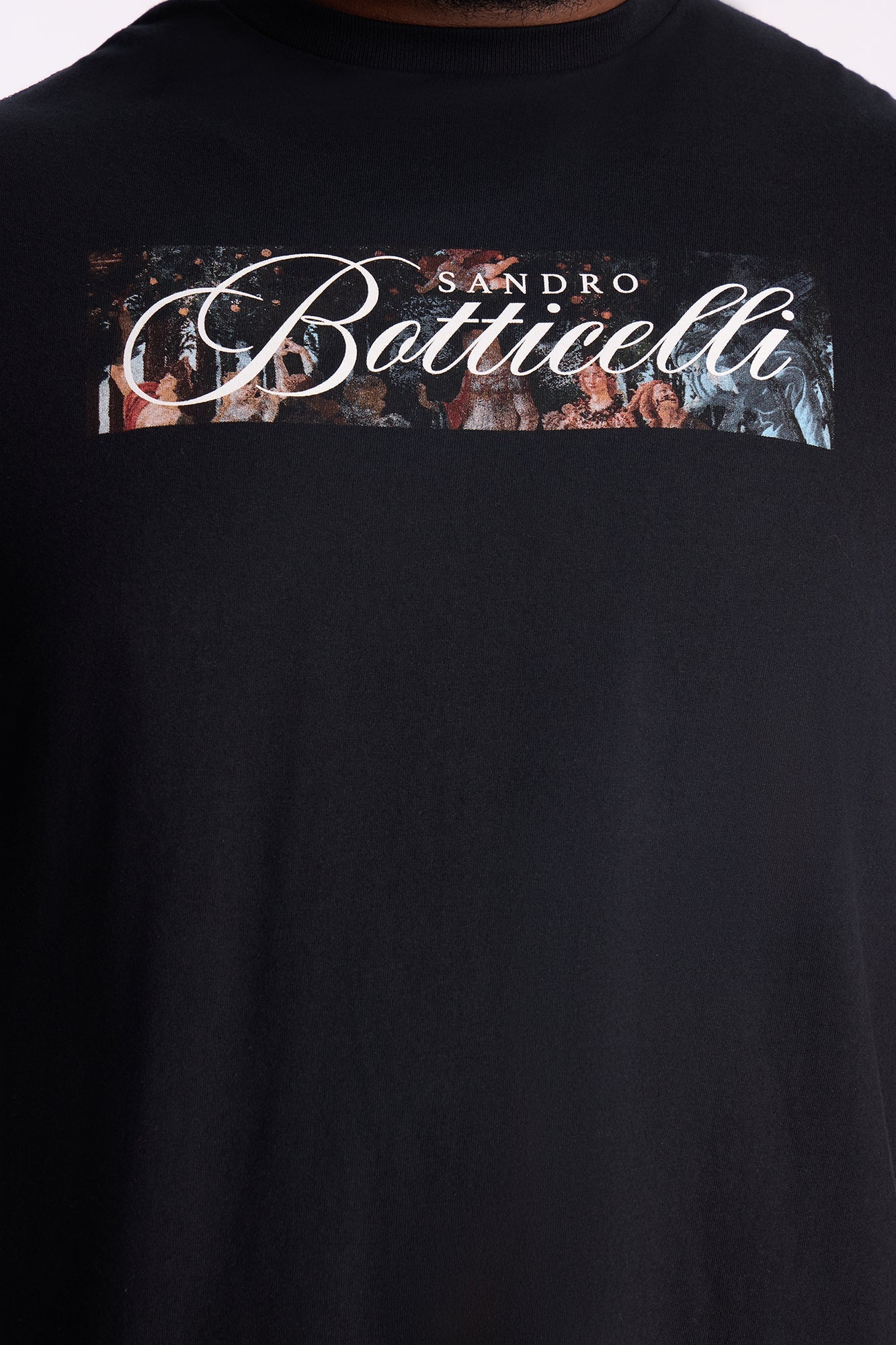 Sandro Botticelli Oversized Short Sleeve Tee - Black