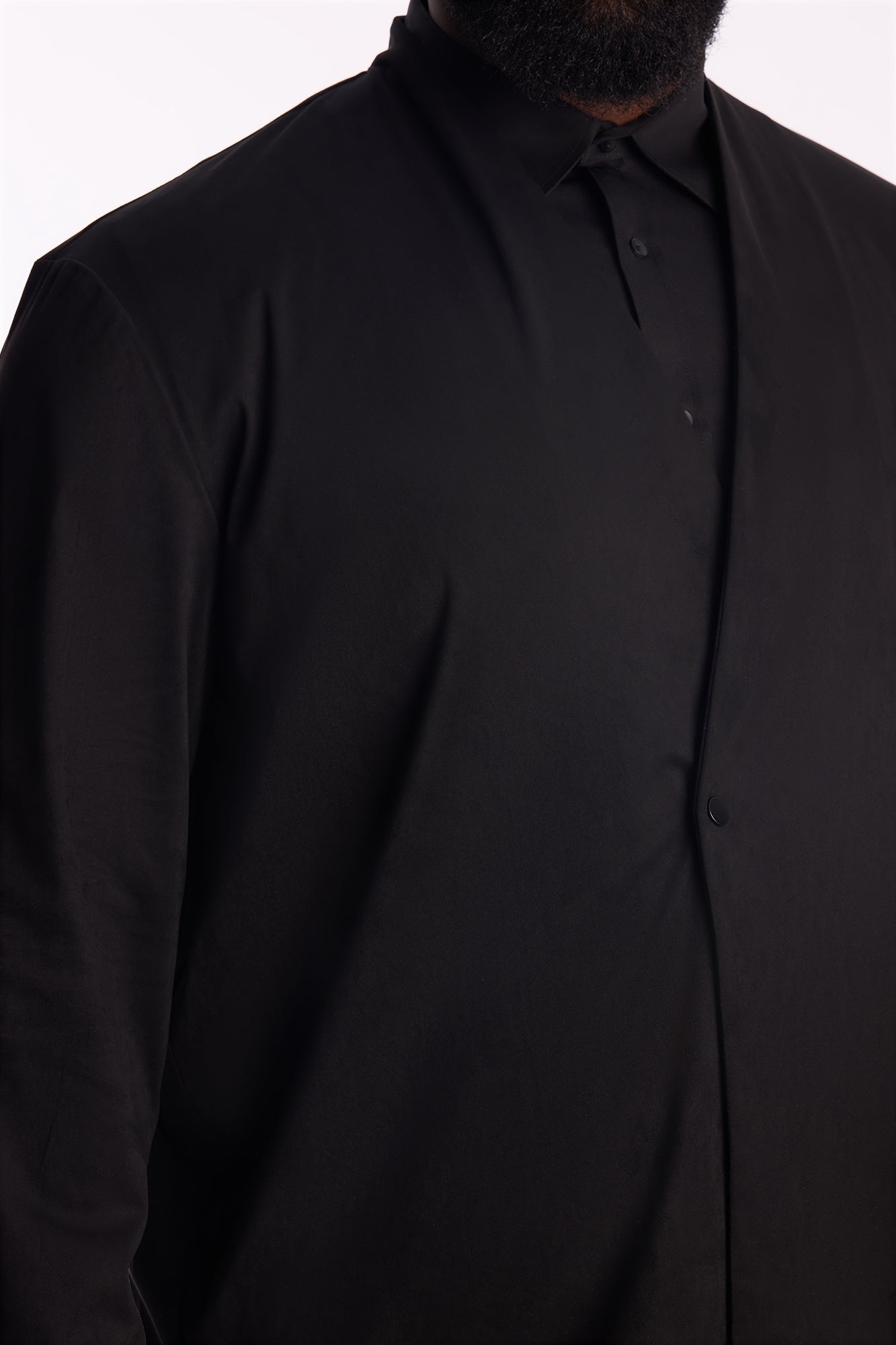 Relaxed New Money Suede Unlined Blazer - Black