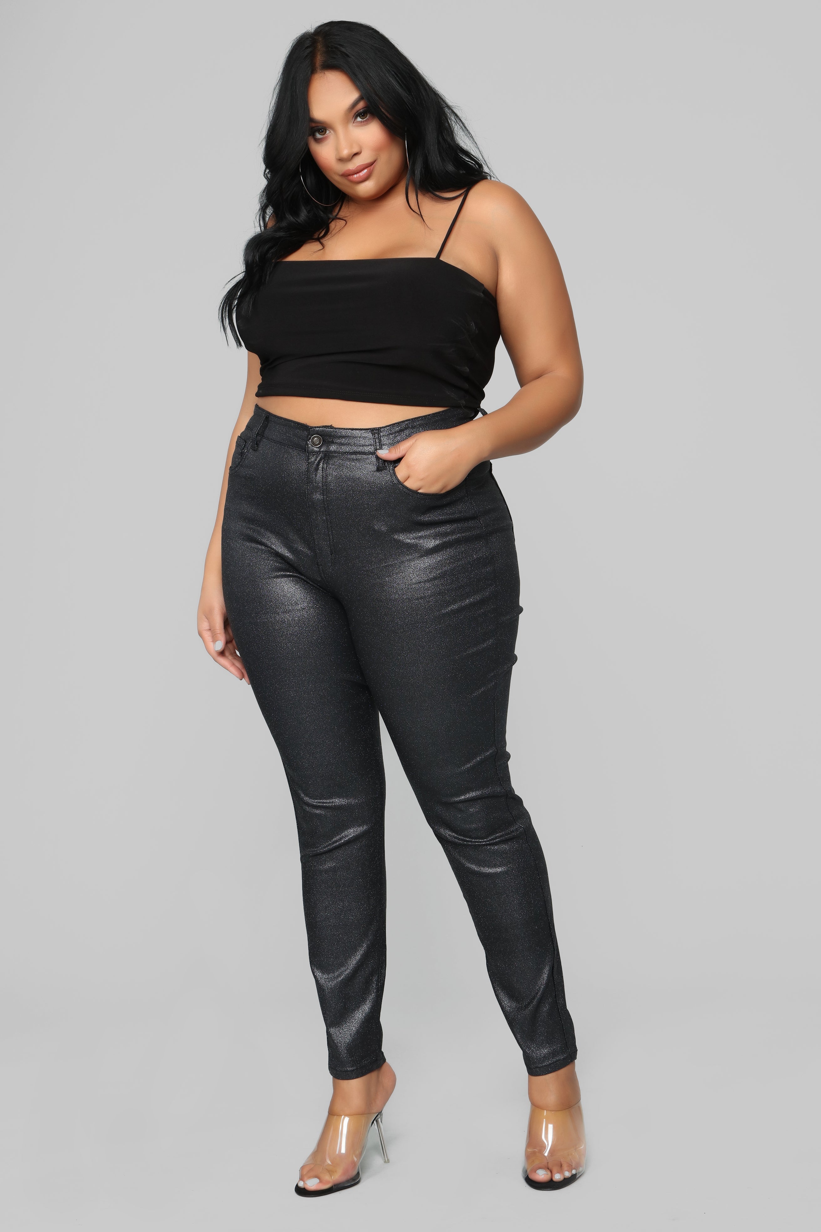 Double Dare Faux Leather Pants - Black