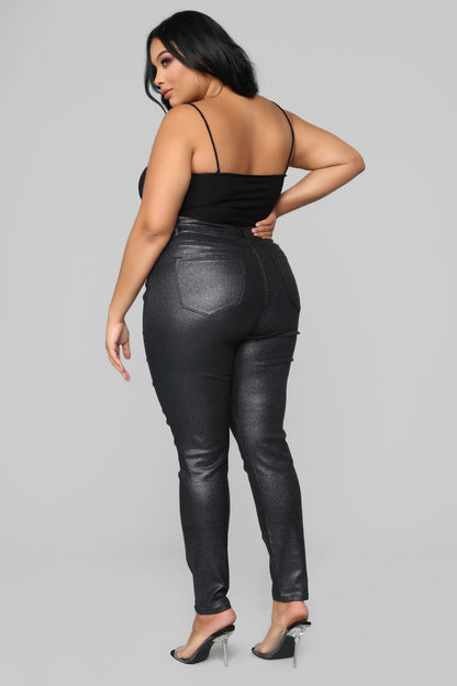 Double Dare Faux Leather Pants - Black