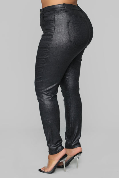 Double Dare Faux Leather Pants - Black