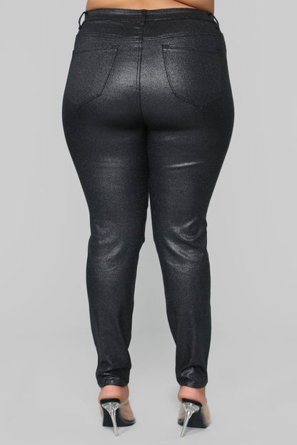 Double Dare Faux Leather Pants - Black