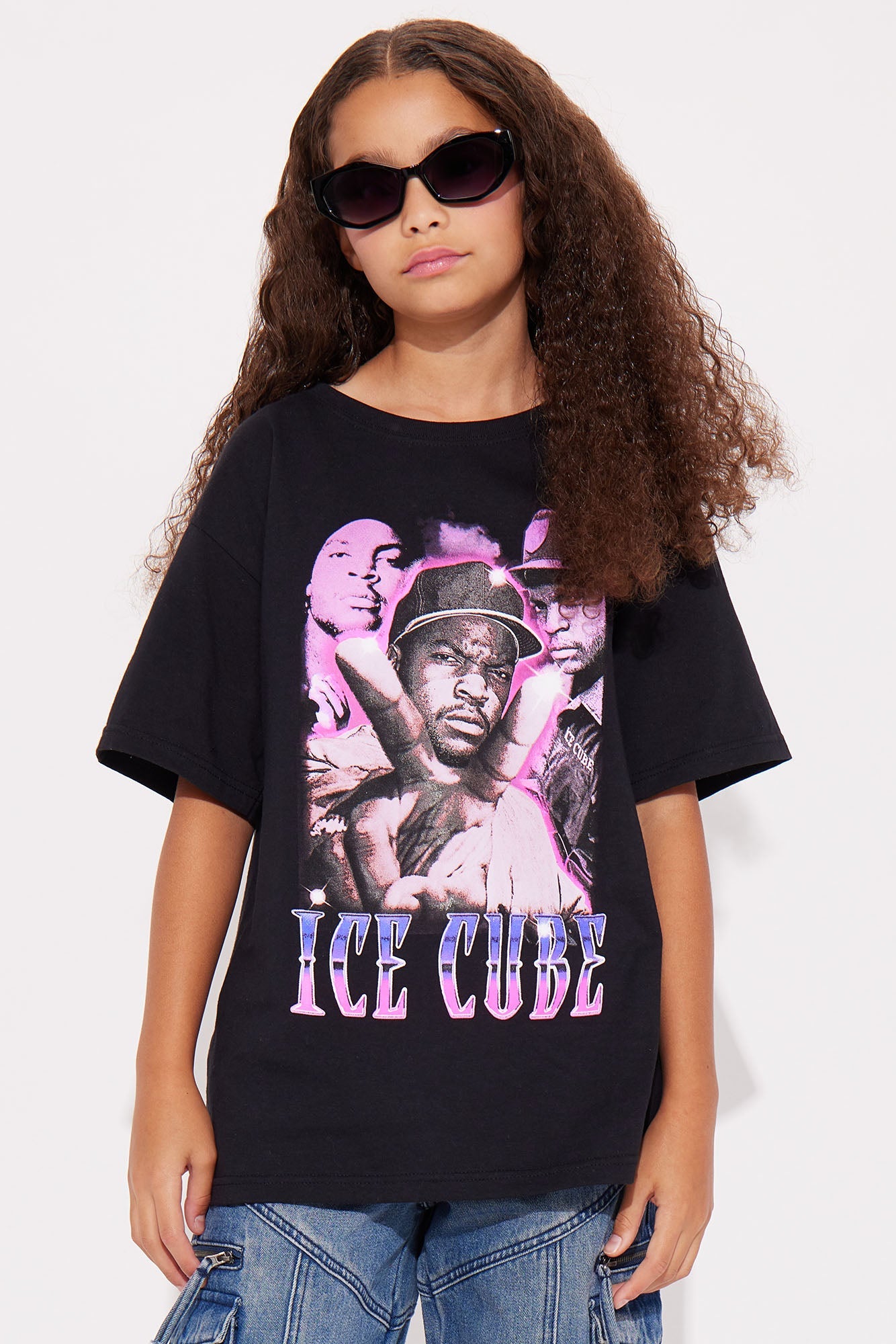 Mini Check Yo Self Ice Cube Top - Black/Purple