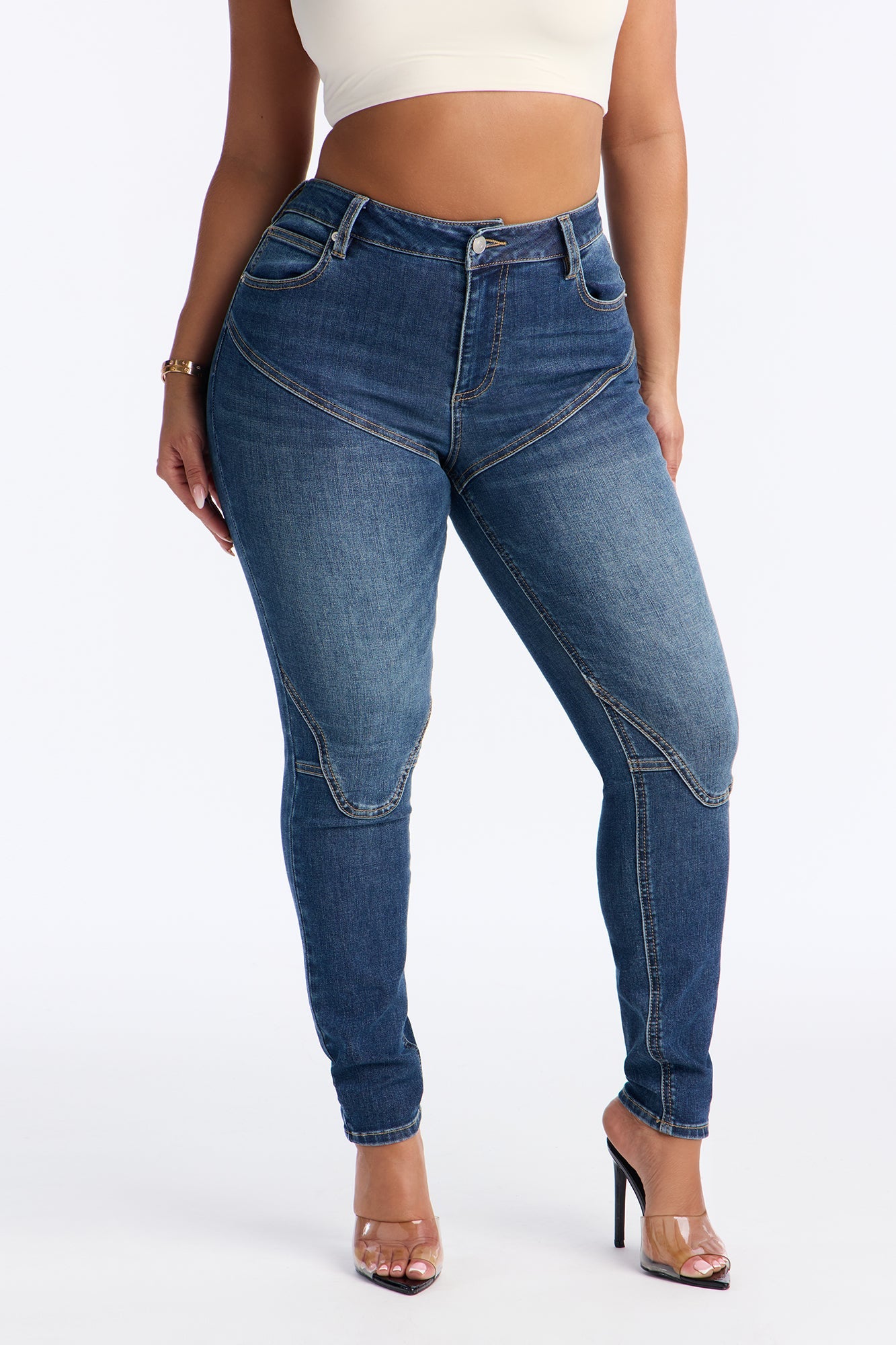 Time To Ride Moto Skinny Jeans - Dark Wash