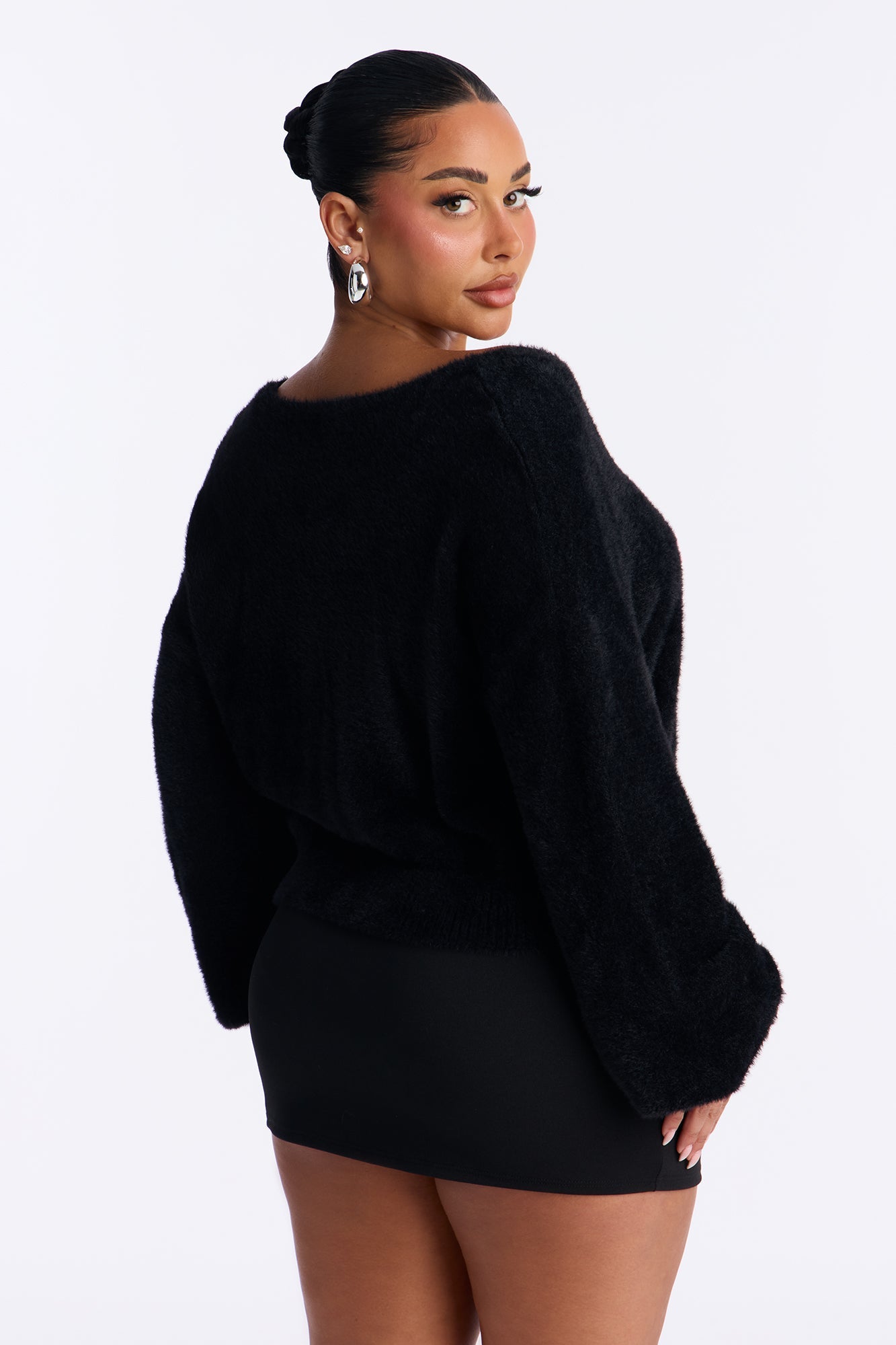 Knots About You Cardigan Sweater - Black/combo