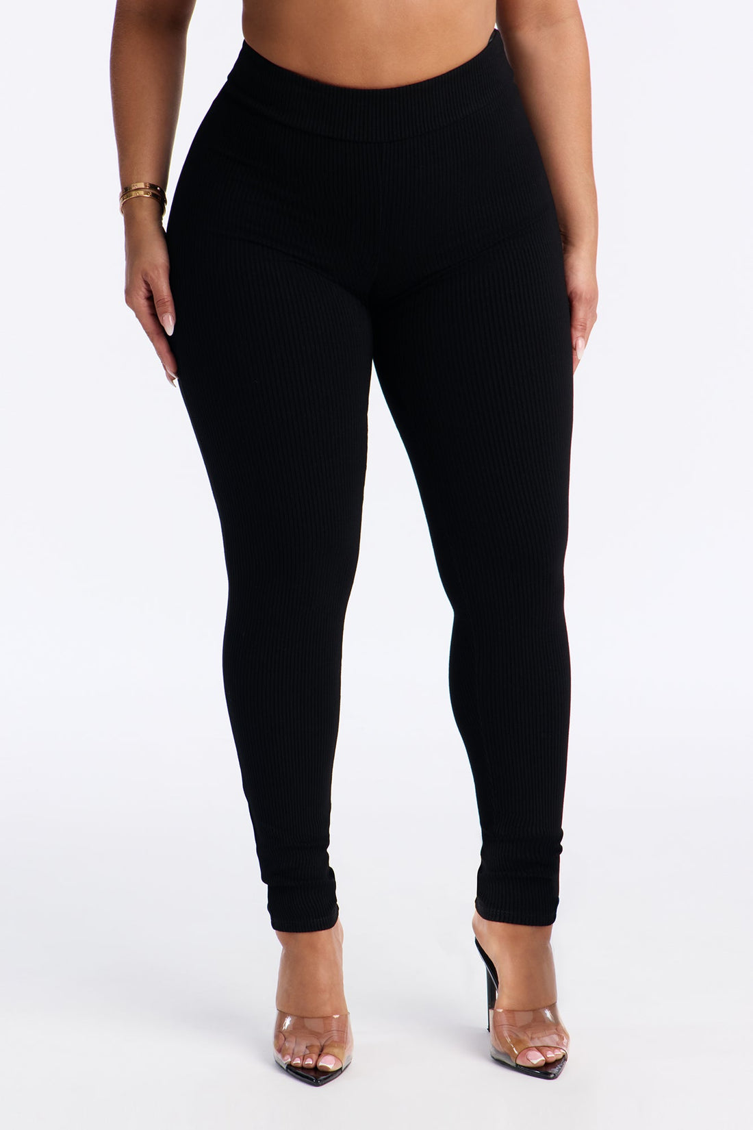 Mia Ruched Snatched Leggings - Black