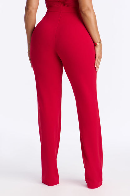 Core Competency Straight Leg Trouser - Red