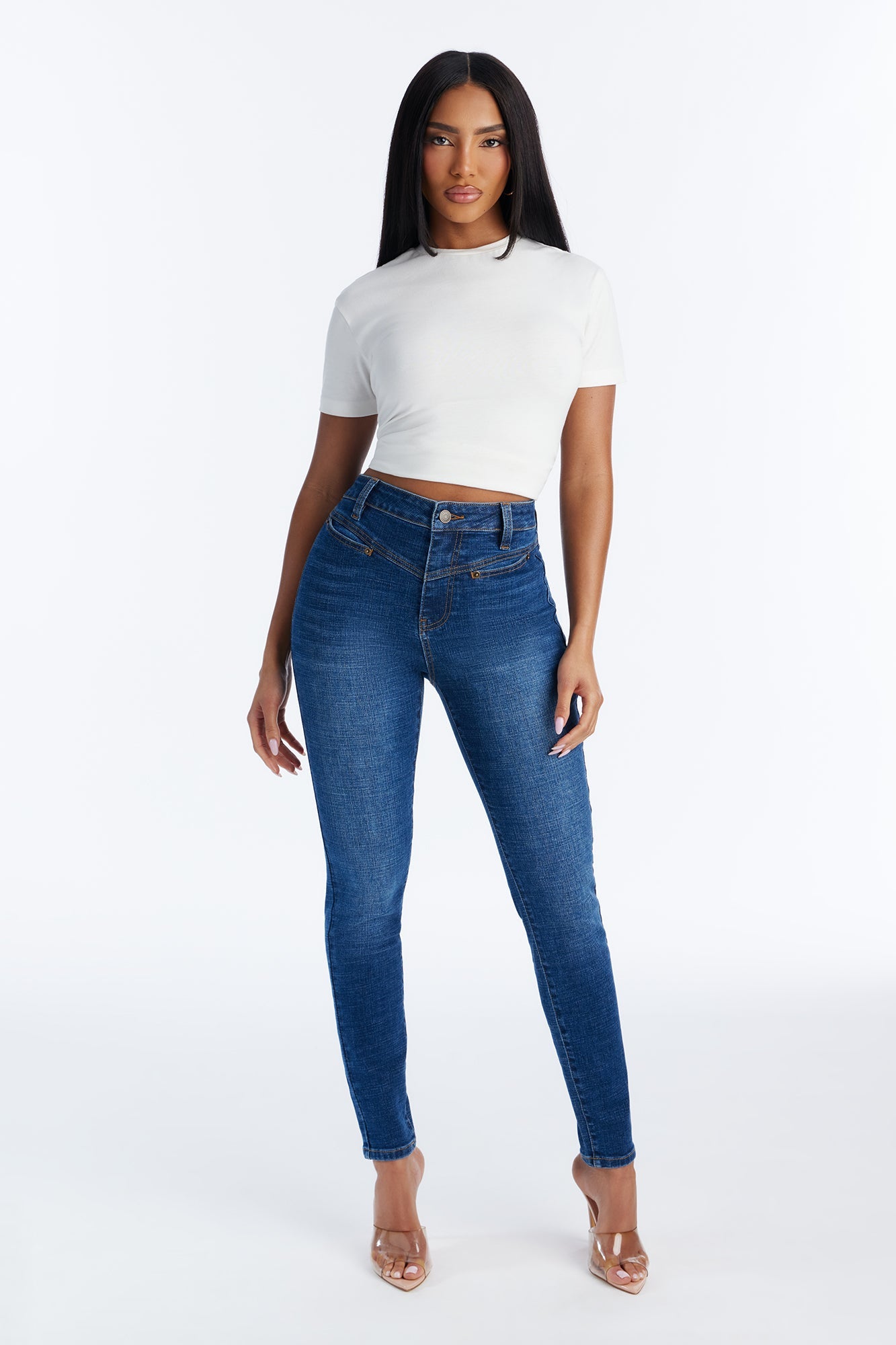 Wild West Stretch Skinny Jeans - Dark Wash