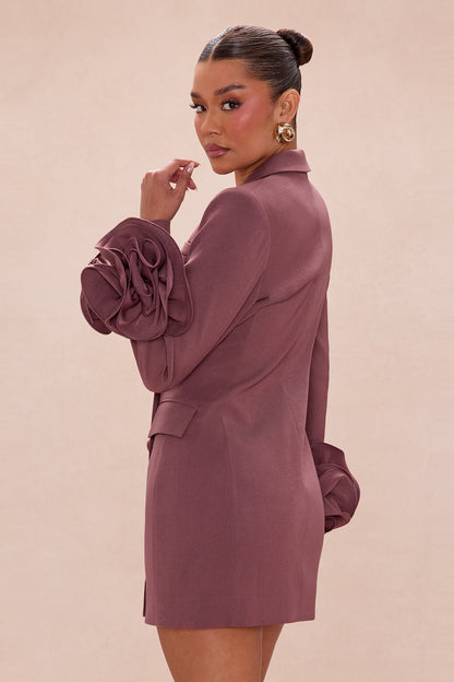 Amora Blazer Mini Dress - Chocolate