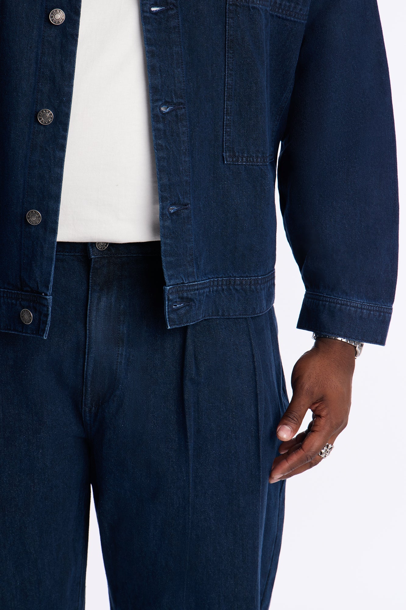 Barrel Aime Pleated Jean - Indigo
