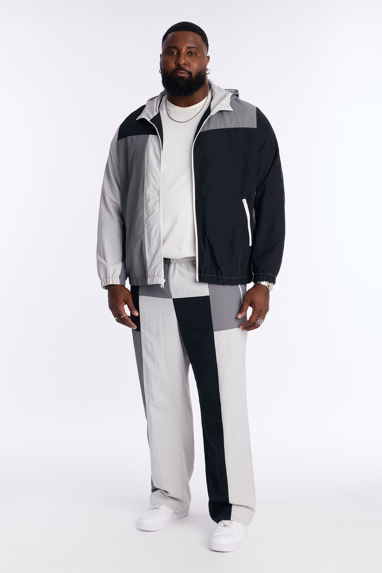 Straight Axel Color Block E-Waist Pant - Black/combo