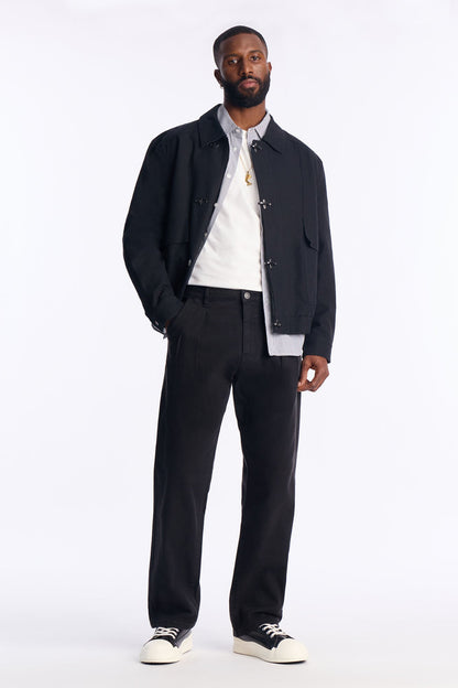 Straight Be Pleated Jean - Black